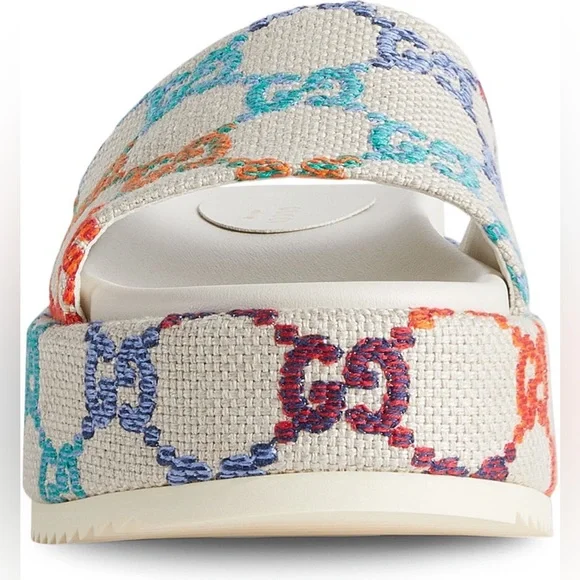 Women’s multicolor GG slide sandal - Picture 3 of 11